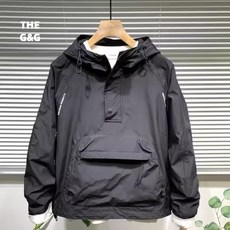 THE G&G남녀공용 봄.가을용 후드 반집업 트레이닝 운동복 바람막이