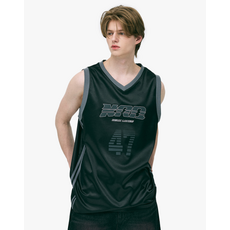 널디 NDY 스포티 저지 슬리브리스 탑 블랙