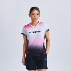 VICTOR 桃粉漸層比賽機能T恤 韓國限定訓練服 VT25AGW011M VT25AGW011F