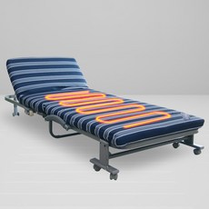 라꾸라꾸 온열 접이식침대 CBK-006S 싱글, 블루 스트라이프
