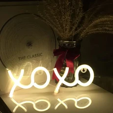 네온 사인 핑크 LED XOXO 조명 벽 아트 장식 침실 파티 바 클럽 선물 지그, 04 XOXO warm