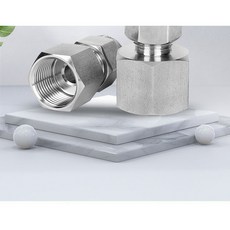 銀頓 304不鏽鋼 內絲卡套直通接頭 壓力錶儀表氣源接頭, 1個, 內絲G1/8-Φ6