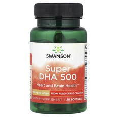 Swanson Super DHA 500 500mg 소프트젤 30정, SwansonSuperDHA500500mg소프트젤30정, 1개