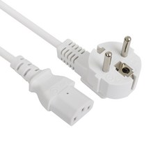 넥시 컴퓨터 모니터 프린터 3구 전원 코드 선 AC 220V 파워 케이블 화이트, 1.5m, 1개 1.5m, 1개