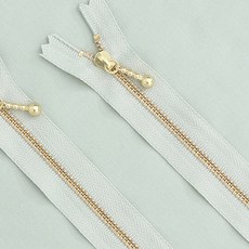 패션스타트 YKK 정품 골드 20cm 지퍼 3호 소품 의류 포인트용 클로즈형 지퍼 10개 세트, 1개, 모노L스카이