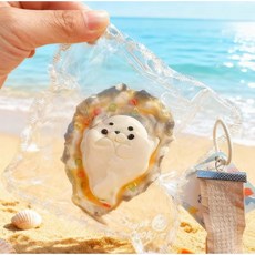 高顏值矽膠海島風情捏捏樂 解壓超軟慢回彈爛泥手感 女孩子玩具, 海島風情繫列【生蠔寶寶】, 1個