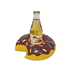 [마치드림] 튜브컵홀더 미니튜브 손펌프 음료수튜브, 도넛(초코), 1개