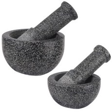 자연석 흑진주 빗금절구 중 대, 1개