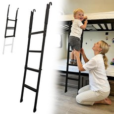 UIABOPZ 미끄럼 방지 RV 벙크 사다리 블랙 접이식146514, UIABOPZ 미끄럼 방지 RV 벙크 사다리, 블랙,