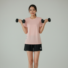 여성 반팔 반바지 트레이닝복 세트