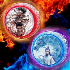 臺灣-出貨 【新款熱銷】新款哪吒敖丙悠悠球兒童入門初學者溜溜球自動迴旋女孩小學生 GDW5, 【熱賣2只】哪吒敖丙對決, 1個