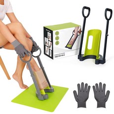 압박 양말 보조 장치 | 실리콘 미끄럼 방지 매트를 사용하여 스타킹을 제대로 맞도록 하세요 노인용, 1