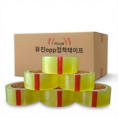 유진 박스테이프 투명테이프 80m 경포장 57mic, 50개