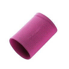 涼感手腕巾 吸汗運動護腕 夏季冰涼腕巾 跑步 舉重 健身 戶外運動 羽毛球 網球 瑜珈 護腕帶 擦汗腕帶, 玫紅, 1個