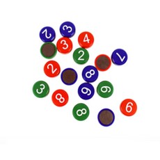 숫자 자석놀이, 빨강, 10피스, 1세트