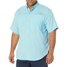Columbia 남성용 PFG 타미아미 II UPF 40 반팔 피싱셔츠 키 웨스트 XS 167189, 2X, 걸프 스트림