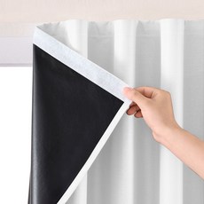SengsoHome 99.99% 빛차단 단열 벨크로 찍찍이 쉽게 붙이는 암막커튼