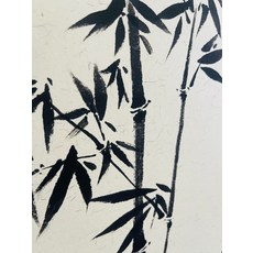 純手繪墨竹國畫 附原木框, 參考詳情頁