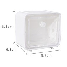 日式無印風膠帶收納盒 桌面文具收納盒 迷你可疊加小物整理盒 手帳膠帶收納, 1個, 白色