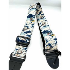 Paiking Corporation 吉他背帶，適用於木吉他與電吉他, 1個, 衝浪貓