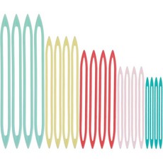 엘레가페르마 실용 큰 바늘 20개 코바늘 뜨개질용 실 플라스틱 눈 두꺼운 다채색