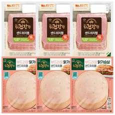 더건강한 샌드위치햄+닭가슴살 샌드위치햄, 3세트, 180g