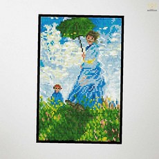 꼬메빔보 뉴 데코비즈 세계명화시리즈 양산을 쓴 여인 비즈아트 만들기 DIY 큐빅페인팅