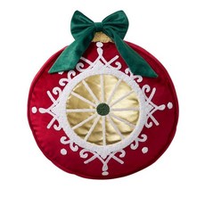 Hallmark - 소파 또는 침대용 장식용 쿠션 홀리데이 홈 데코 30.5cm x 33cm(12인치 13인치) (오너먼트 레드), 크리스마스 장식품, 크리스마스 장식품