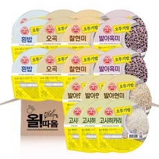 오뚜기 맛있는 즉석밥 혼밥6종 18입기획세트(흰밥3+찰현미3+고시히카리3+발아흑미3+오곡밥3+발아현미3), 210g