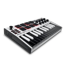 AKAI 프로페셔널 MPK 미니 MK3 25키 USB MIDI 키보드 컨트롤러, MPK Mini MK3, White
