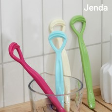 [Jenda 젠다] 튼튼한 이중날 혀클리너 국내생산 백태제거 1세트 3개입 (색상랜덤), 3개, 14g
