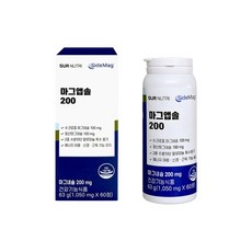 아워뉴트리 마그앱솔 200 60정 월분 수크로좀 수크로조미알 젖산 마그네슘, 1개