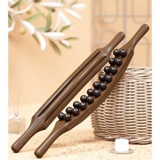 편백나무 마사지 도구 어깨 안마봉 지압봉 복부용 전신 랜덤 30ml 오일