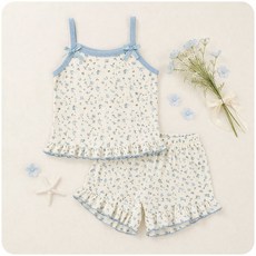 여아 리본 나시 실내복 세트 100-130 잠옷 파자마 여름용