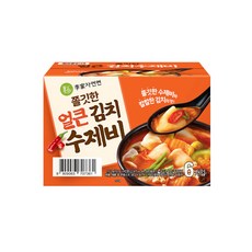 이가자연면 쫄깃한 얼큰 김치수제비, 187g, 6개