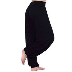 여성 요가 팬츠 캐주얼 벨로아 밴딩 스포츠 코튼 따뜻한, 블랙, XXL