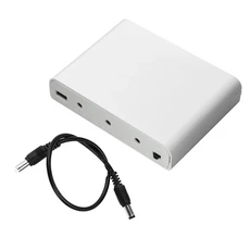 6×18650 UPS 배터리 박스 광 모뎀 및 라우터용 무정전 전원 공급 장치 60W 5V9V12V 출력, 01 하얀색