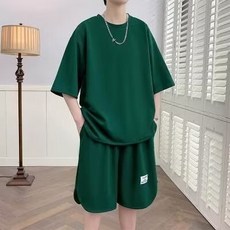 涼爽套裝男 夏季短袖短褲兩件套【M-3XL】 素色7色外出家居服