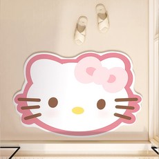GOYES 헬로키티 발매트 물흡수 욕실 주방매트, 1개, 핑크