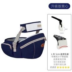 Gabesy 升級版凳心腰凳，加厚設計，舒適透氣，多功能收納, S383-深藍