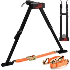 가드피쉬 조절식 RV 히치 마운트 안정장치 높이 조절 가능 11인치32인치 접이식 잭 범용 호환 2인치 수신기 2단계 설정 옵션 검정색