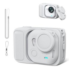 Insta360 GO 울트라 실리콘 보호 케이스 렌즈 캡이 있는 Ultra용 케이스 커버 분실 방지 랜야드 포함 그레이 224493, Insta360 GO 울트라 실리콘 보호 케이스, 렌즈