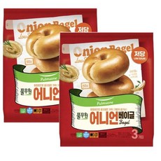 풀무원 저당 브런치 까페 어니언 베이글(105gx3개입) 315g 2개