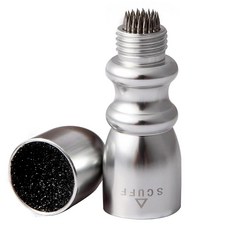 LAKE OF FIRE 3-in-1 스누커 풀 큐 팁 큐 팁 스틱 셰이퍼 당구 수영장 큐 액세서리 도구 스커퍼/에어레이터(실버), LAKE OF FIRE 3-in-1 스누커 풀 큐 팁,, 1개, 은빛