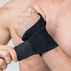 조절식 손목 보호대 통기성 땀 흡수 밴드 스포츠 지원 랩, 1개