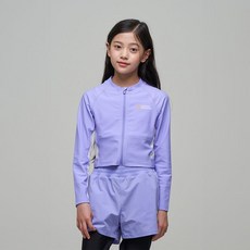 내셔널지오그래 NATIONAL GEOGRAPHIC KIDS K242GRG610 여아 크롭 집업 래쉬가드 LAVENDER 455330