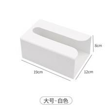 모던 디자인 휴지 케이스 모던 디자인 휴지 케이스 습식 종이 타올 수납함 구멍 없이 설치 가능한 화장실 벽걸이 수납함 화장지 상자 고급스러운 티슈 상자 습식 타 세련된 티슈 케이스, 대형 흰색
