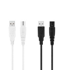 USB 충전 케이블 범용 물 치실 충전기: Nicwell COSLUS Oralfree Nicefel MOSPRO 아쿠아소닉 토벤더 항선 이니시오 맥나발 제훈트, black and white