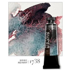 SUPER VISION 새로운 레이어드 컬러 수채화 물감 튜브 15색 15ml 골동품 일러스트레이션용 투명 수채화 물, 01 옵션 15, 01 빠른, 13 1738