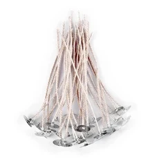 6-20cm 30pcs 무연 양초 심지 면화 간장 왁스 심지 대형 기본 가정용 향기로운 짠 양초 심지 등유 램프 왁, 04 15cm